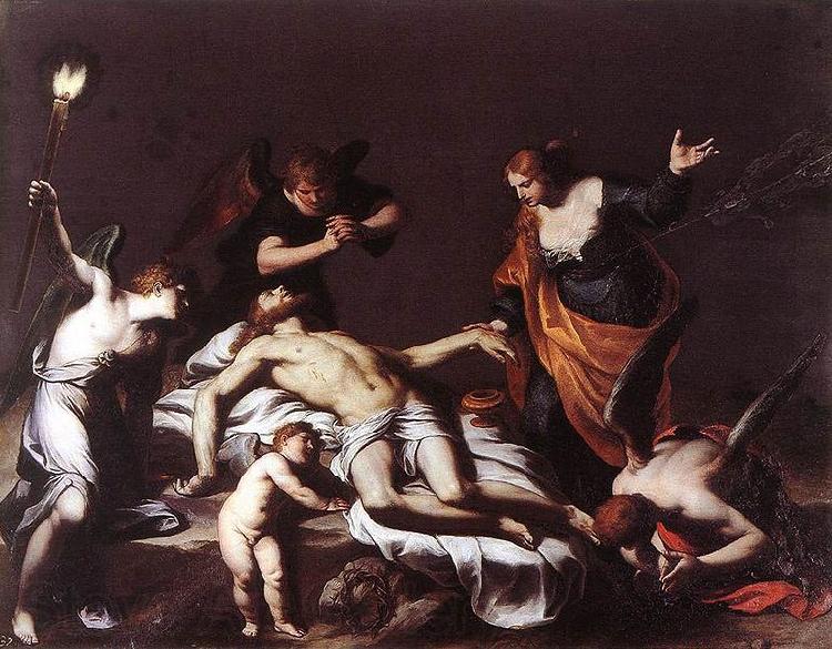 Alessandro Turchi The Lamentation over the Dead Christ Spain oil painting art